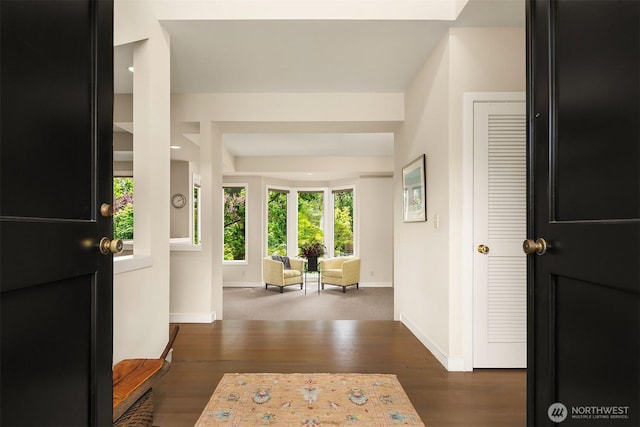 5115 NE Latimer Pl, Seattle, WA 98105 - entryway featuring baseboards and wood finished floors