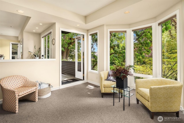 5115 NE Latimer Pl, Seattle, WA 98105 - sunroom with plenty of natural light, recessed lighting, and carpet