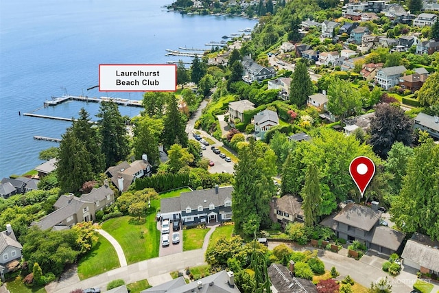 5115 NE Latimer Pl, Seattle, WA 98105 - aerial perspective of suburban area with a nearby body of water