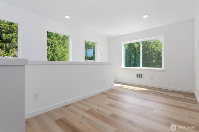 4710 Sagebrush Ln, Blaine, WA 98230 - unfurnished room featuring light wood-type flooring and recessed lighting