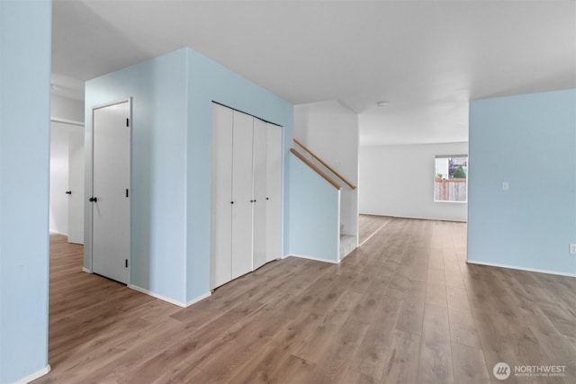 14933 Terra View St SE, Yelm, WA 98597 - hallway with wood finished floors and stairs