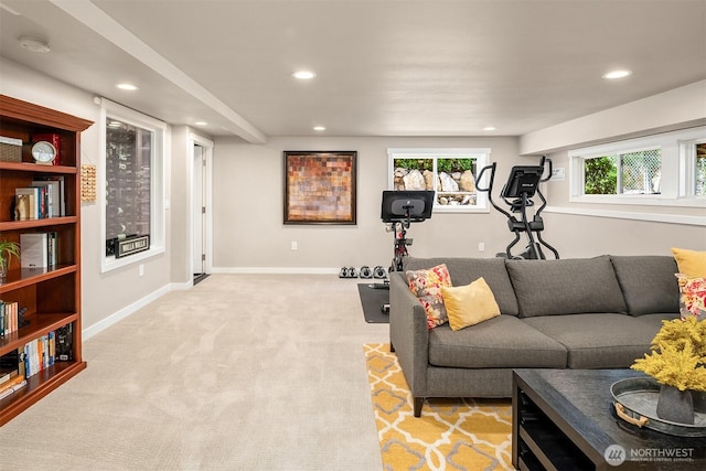 1808 2nd St, Kirkland, WA 98033 - exercise area with recessed lighting and light carpet