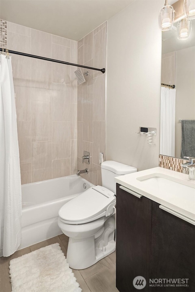 1808 2nd St, Kirkland, WA 98033 - bathroom featuring vanity, shower / bath combo, and tile patterned flooring