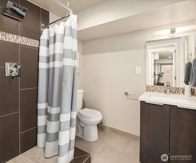 1808 2nd St, Kirkland, WA 98033 - bathroom featuring vanity, tile patterned floors, and a shower with shower curtain