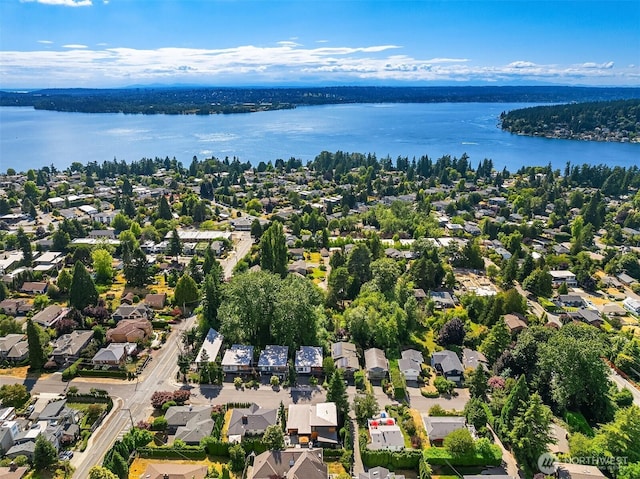 1808 2nd St, Kirkland, WA 98033 - aerial perspective of suburban area featuring a large body of water