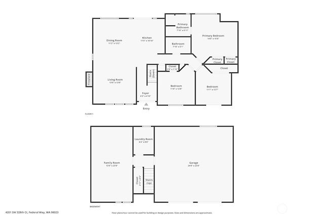 4201 SW 328th Ct, Federal Way, WA 98023 - view of room layout