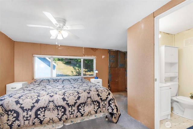 1171 E Mason Lake Dr E, Grapeview, WA 98546 - carpeted bedroom with a ceiling fan