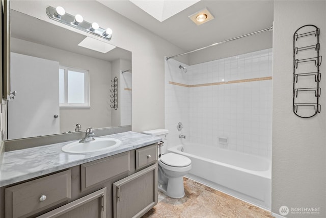 742 N 103rd St, Seattle, WA 98133 - bathroom featuring vanity, shower / bath combination, and a skylight