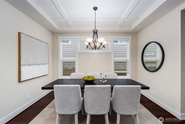 17477 NE 123rd Way, Redmond, WA 98052 - dining room with a chandelier and dark wood-style flooring