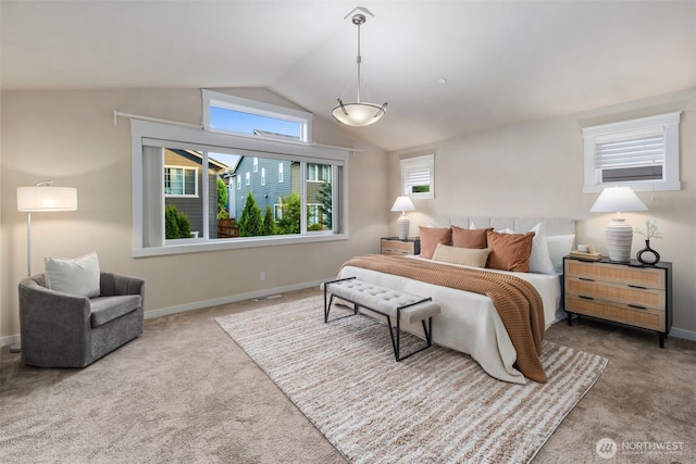 17477 NE 123rd Way, Redmond, WA 98052 - carpeted bedroom with lofted ceiling and baseboards