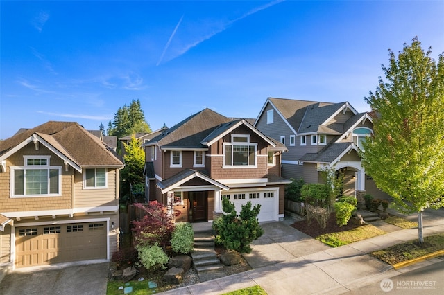 17477 NE 123rd Way, Redmond, WA 98052 - craftsman-style home featuring an attached garage, concrete driveway, and a residential view