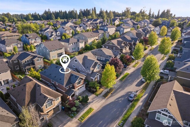 17477 NE 123rd Way, Redmond, WA 98052 - aerial view of property's location with nearby suburban area