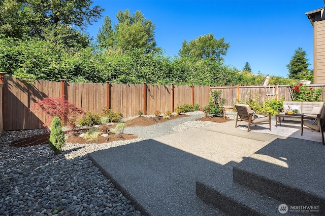 12611 37th Pl NE, Lake Stevens, WA 98258 - fenced backyard with outdoor lounge area and a patio area