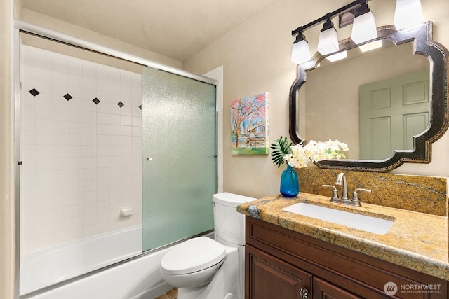 2218 N 38th St, Seattle, WA 98103 - bathroom with vanity and enclosed tub / shower combo