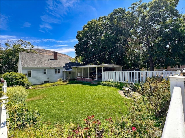304 Columbia Ave, Coulee Dam, WA 99116 - view of yard featuring a sunroom