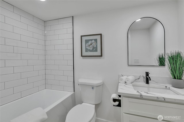 1215 N 10th St, Tacoma, WA 98403 - full bath with vanity, bathtub / shower combination, and recessed lighting