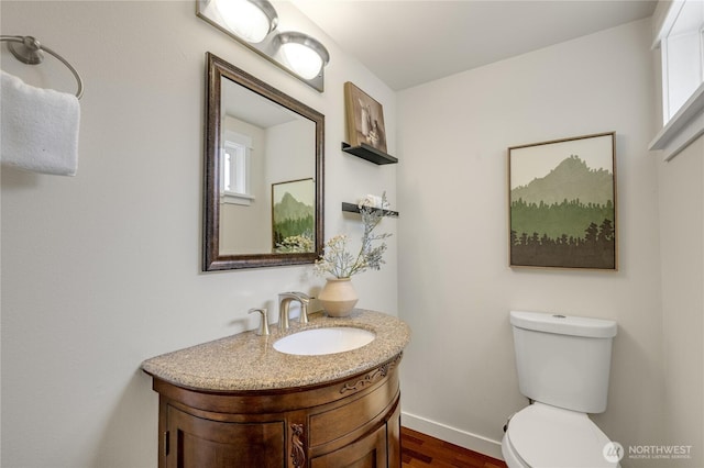 2344 44th Ave SW Unit B, Seattle, WA 98116 - half bath with vanity and wood finished floors