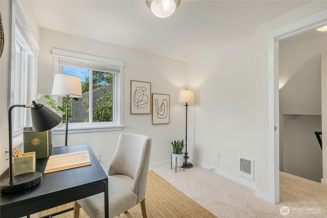 2344 44th Ave SW Unit B, Seattle, WA 98116 - carpeted office space featuring baseboards and heating unit