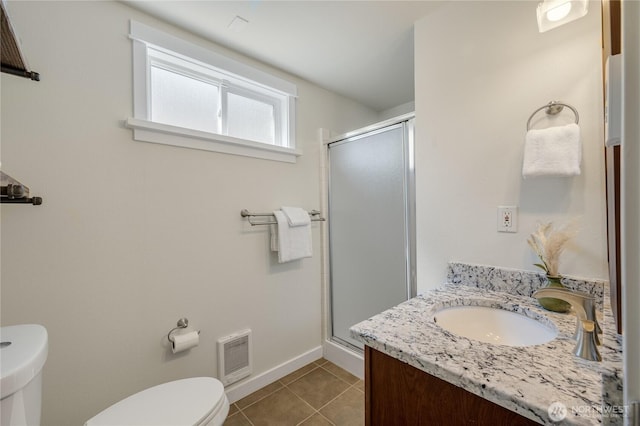 2344 44th Ave SW Unit B, Seattle, WA 98116 - bathroom with vanity, a shower stall, and tile patterned flooring