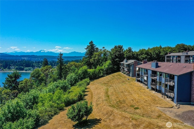 3330 Narrows View Ln NE Unit 102, Bremerton, WA 98310 - bird's eye view of a heavily wooded area and a water and mountain view