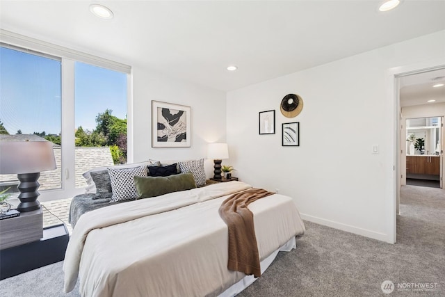 1742 12th Ave S Unit A, Seattle, WA 98144 - bedroom with recessed lighting and light carpet