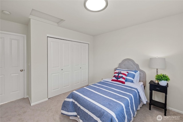 7526 148th Pl SE, Snohomish, WA 98296 - carpeted bedroom with attic access and a closet