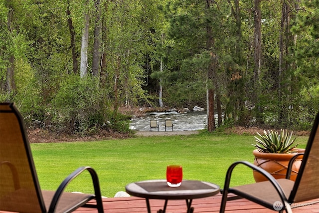 639 A Twisp River Rd, Twisp, WA 98856 - view of grassy yard featuring a forest view