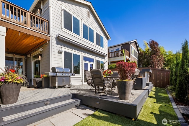 6511 108th Ave NE Unit 3, Kirkland, WA 98033 - rear view of property featuring a balcony and a deck