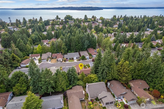 24812 12th Ave S, Des Moines, WA 98198 - aerial view of property's location with nearby suburban area and a nearby body of water