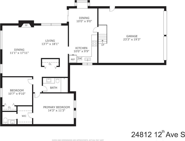 24812 12th Ave S, Des Moines, WA 98198 - view of property floor plan