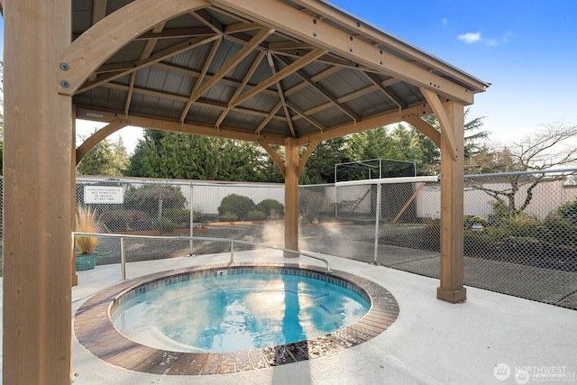 24812 12th Ave S, Des Moines, WA 98198 - view of swimming pool featuring a gazebo and a community hot tub