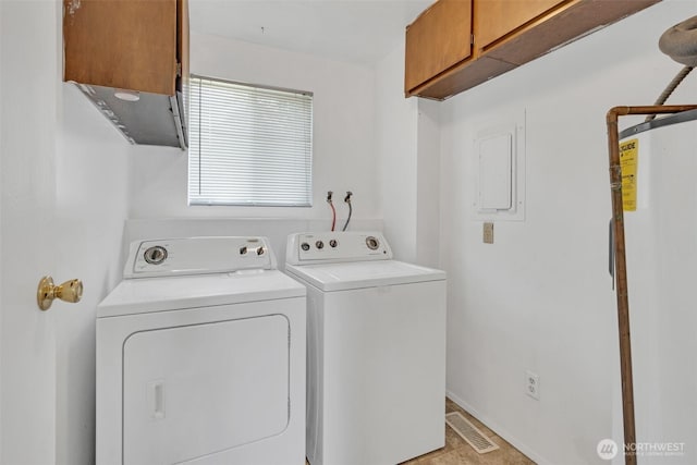 34716 4th Pl S, Federal Way, WA 98003 - washroom featuring cabinet space, washer and dryer, and water heater
