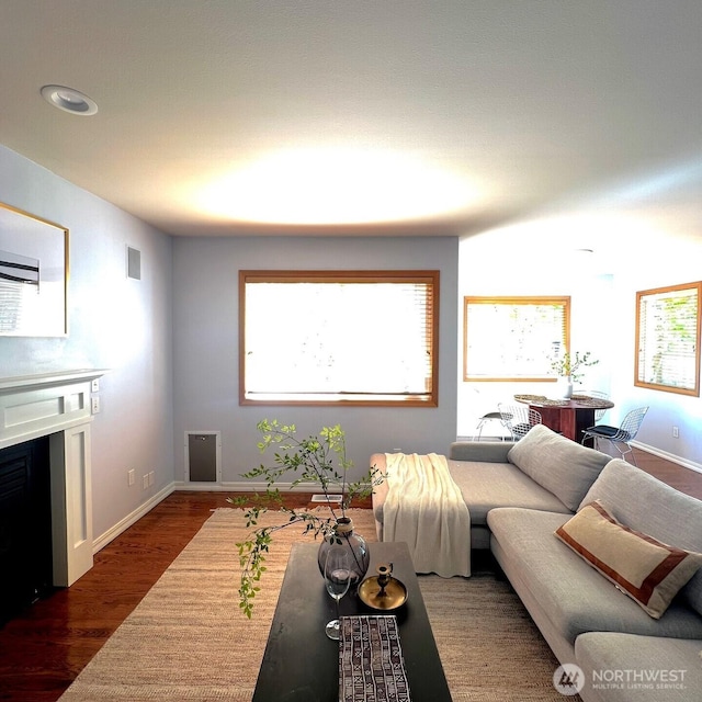 132 170th Pl SE, Bothell, WA 98012 - living room featuring dark wood finished floors and baseboards