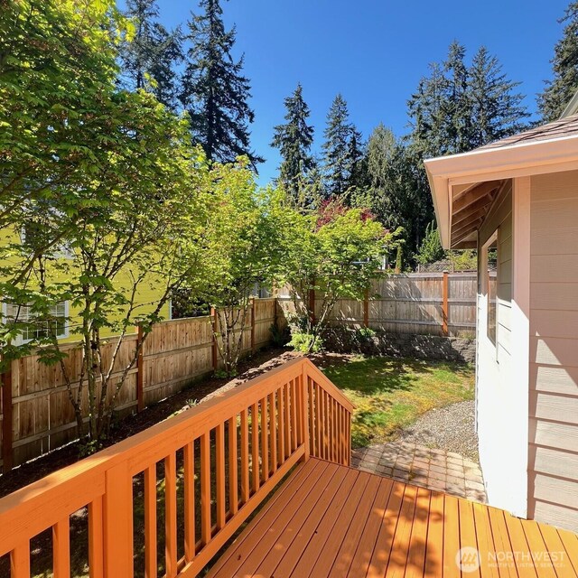 132 170th Pl SE, Bothell, WA 98012 - wooden deck featuring a fenced backyard