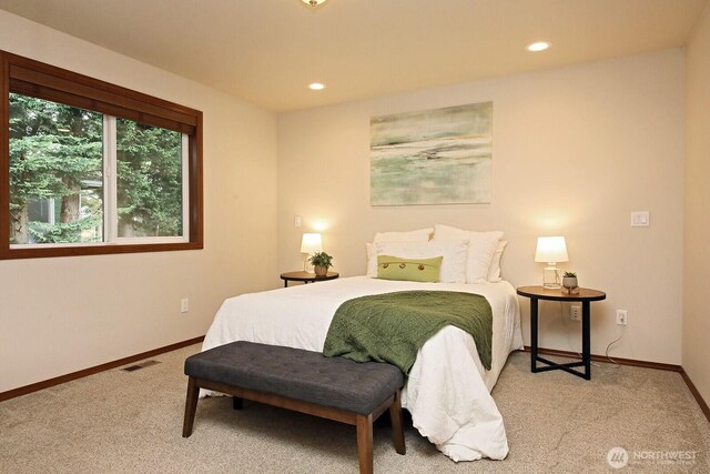 4880 Harbor Hills Dr, Freeland, WA 98249 - carpeted bedroom featuring recessed lighting