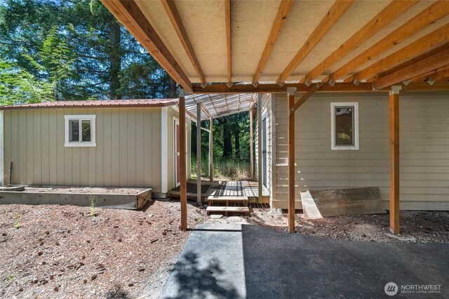 6426 Zangle Rd NE, Olympia, WA 98506 - view of patio featuring an outdoor structure