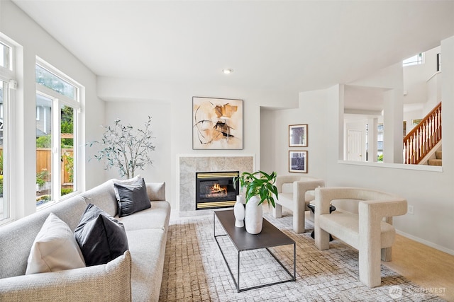 18353 160th Pl SE, Renton, WA 98058 - living room with a high end fireplace and recessed lighting