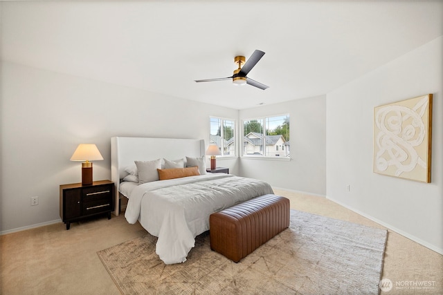 18353 160th Pl SE, Renton, WA 98058 - bedroom with light colored carpet and ceiling fan