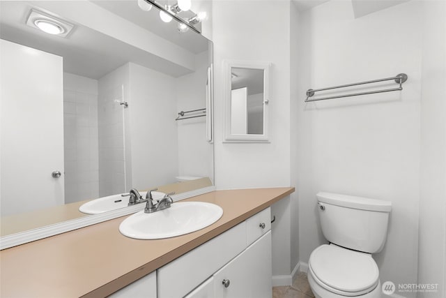 232 Belmont Ave E # 201, Seattle, WA 98102 - full bathroom featuring vanity, a shower, and tile patterned floors
