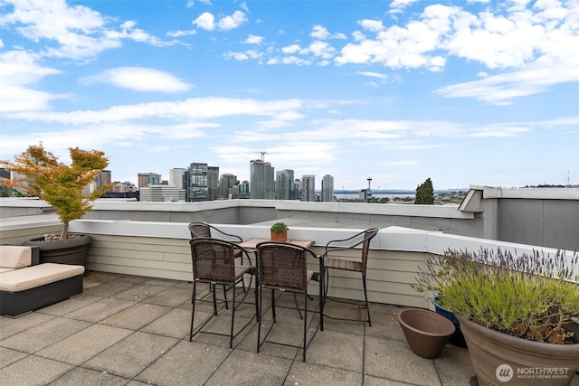 232 Belmont Ave E # 201, Seattle, WA 98102 - view of patio with a skyline view