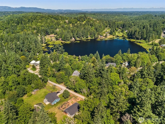5843 Octave Ct SE, Olympia, WA 98513 - drone / aerial view of a forest and a nearby body of water
