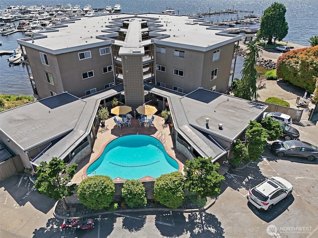 65 Kirkland Ave Unit 108, Kirkland, WA 98033 - aerial view of a nearby body of water and numerous boat docks