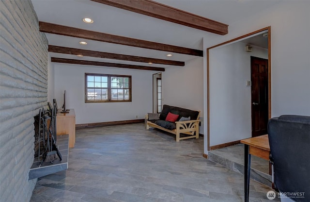 1609 Russell St, Wenatchee, WA 98801 - sitting room with beamed ceiling and recessed lighting