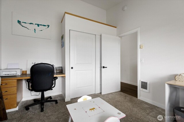 1664 Allyson St, Oak Harbor, WA 98277 - carpeted office space with baseboards and heating unit