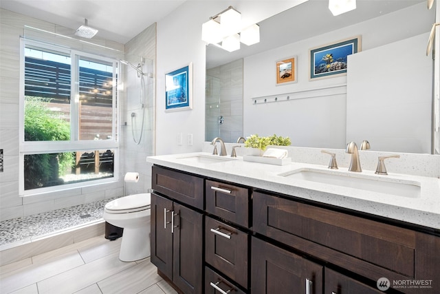 1432 Weathervane Dr, Fircrest, WA 98466 - full bathroom with double vanity and a tile shower