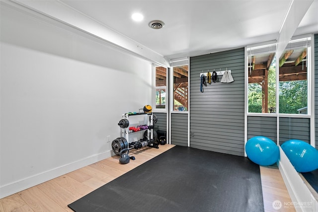 1432 Weathervane Dr, Fircrest, WA 98466 - exercise area with wood finished floors