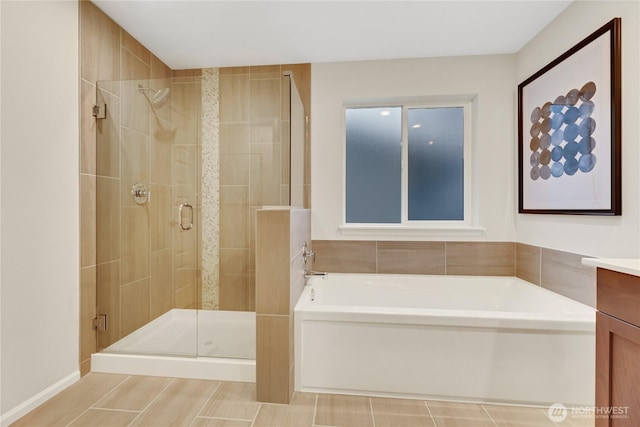 13701 60th Ave E, Edmonds, WA 98026 - full bath featuring a shower stall, a garden tub, and vanity