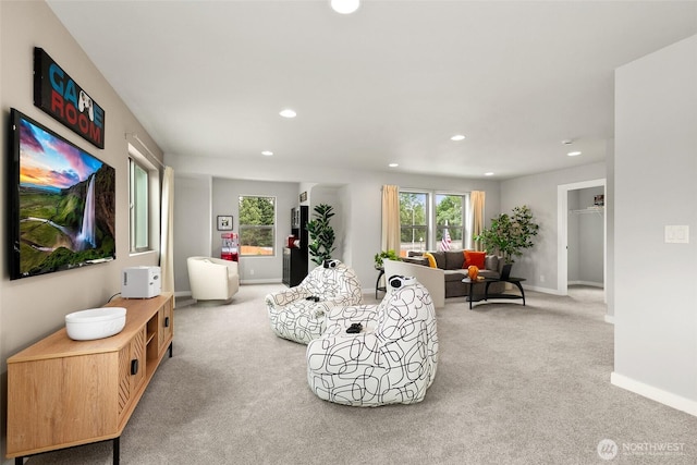 12433 SE 256th Pl Unit 4, Kent, WA 98030 - living room with carpet and recessed lighting
