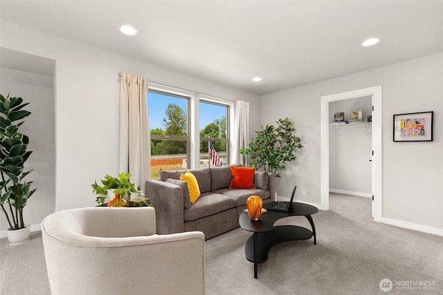 12433 SE 256th Pl Unit 4, Kent, WA 98030 - carpeted living room with recessed lighting