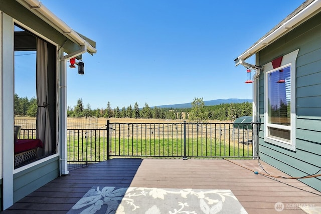 505 Woodland Rd, Goldendale, WA 98620 - wooden deck featuring a mountain view